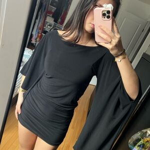 Elegant Black Long Sleeve Dress
